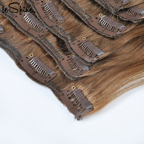 Double Drawn Hair Extensions Clip In Hair Convenience Top Quality Best Selling