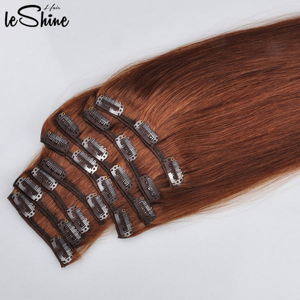 【C11】Human Hair Clip Extensions 24 Inch Blonde Virgin Weft Brazilian Indian Fast Shipping