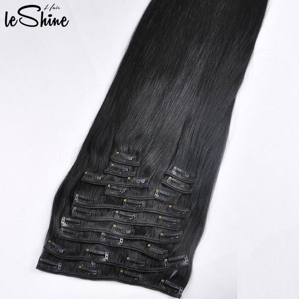 【C5】Human Hair Clip Extensions 24 Inch Blonde Virgin Weft Brazilian Indian Fast Shipping